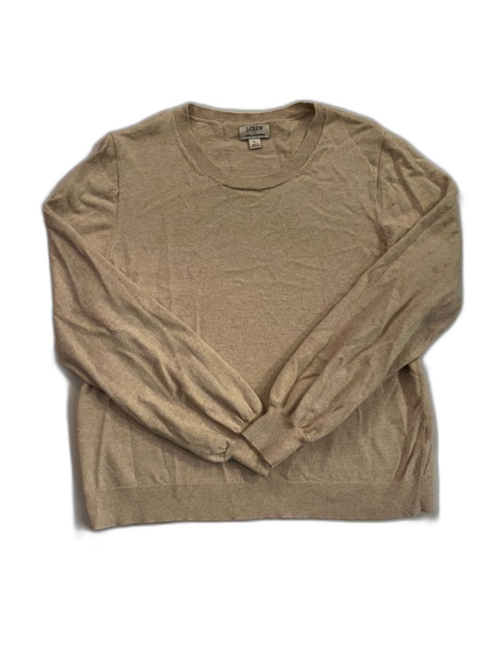 J. Crew Light Beige Crewneck Sweater
